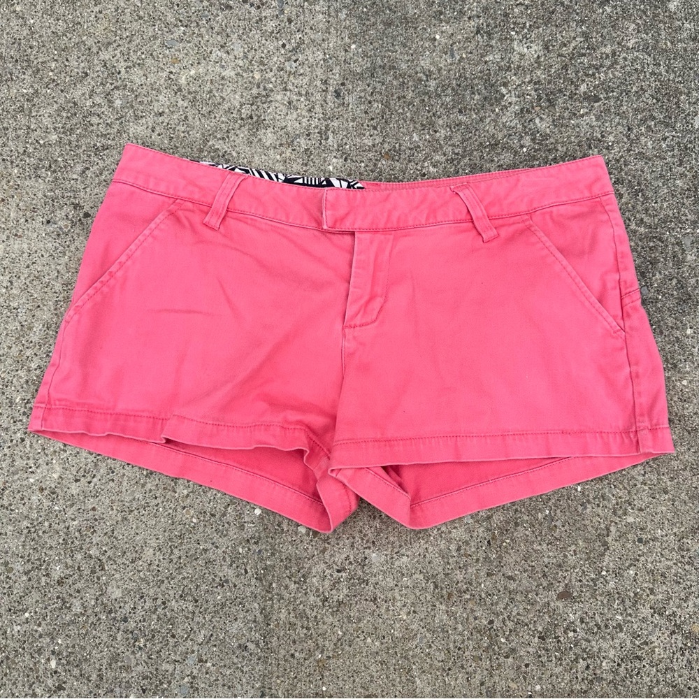 Y2K Style Low Rise, Volcom Pink Shorts SZ7